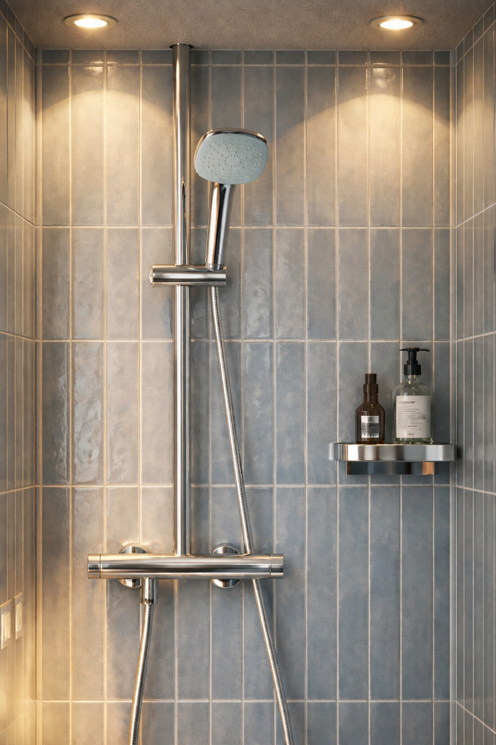 Pommeau Grohe haute performance installé dans une salle de bain d'hôtel premium
